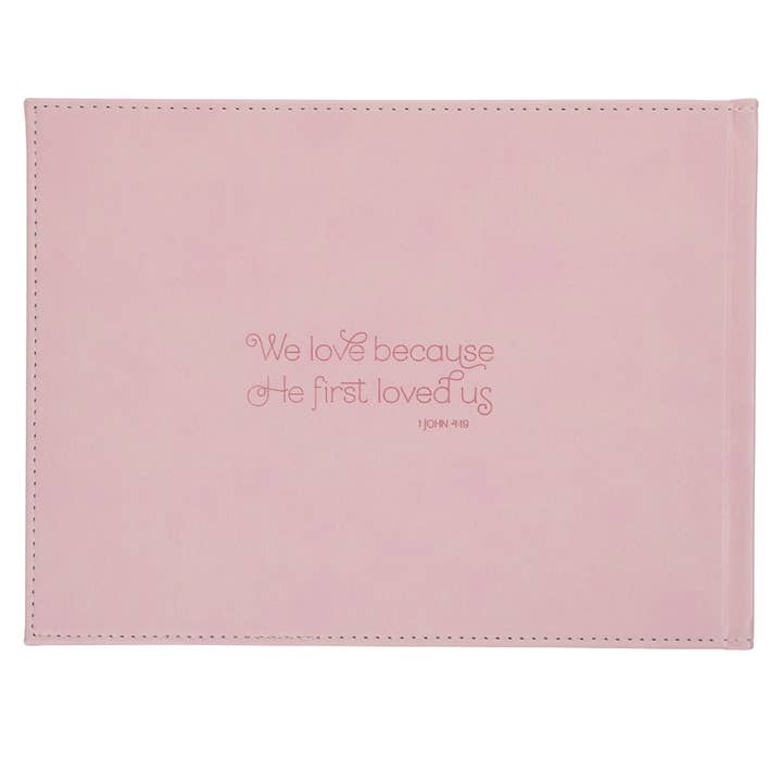 Christian Art Gifts - Vente Livre d'or - Livre d'hôtes Pink/White Floral Mr. & Mrs.1