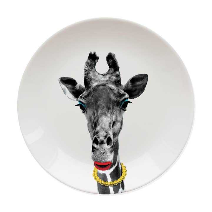 Mustard - Wholesale Dinner Plate - Wild Dining Giraffe Dinner Plate