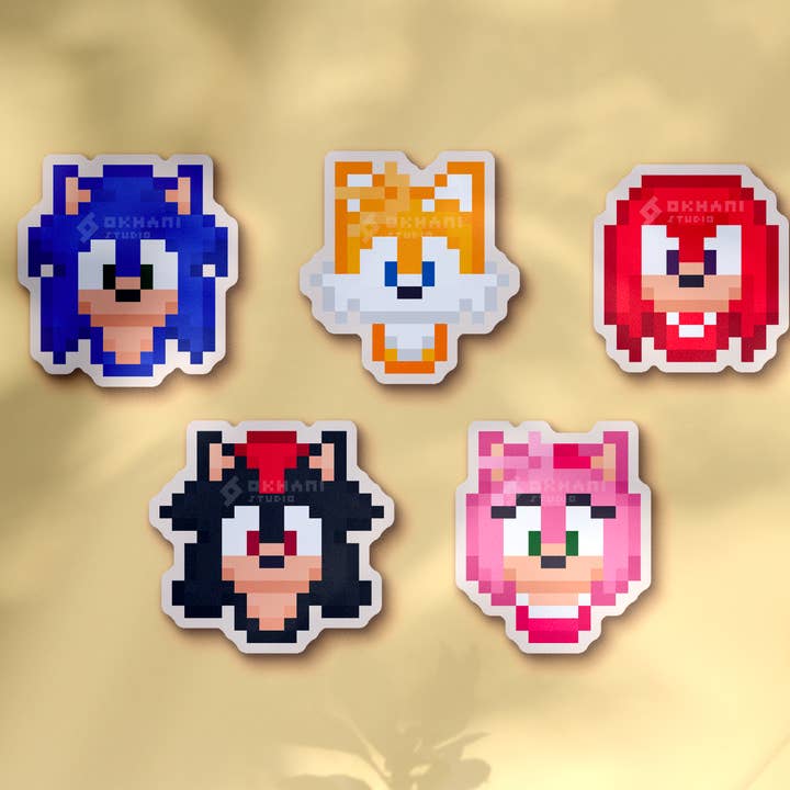 Pacchetto Adesivi Sonic per la vendita all'ingrosso da parte di Okhami Studio