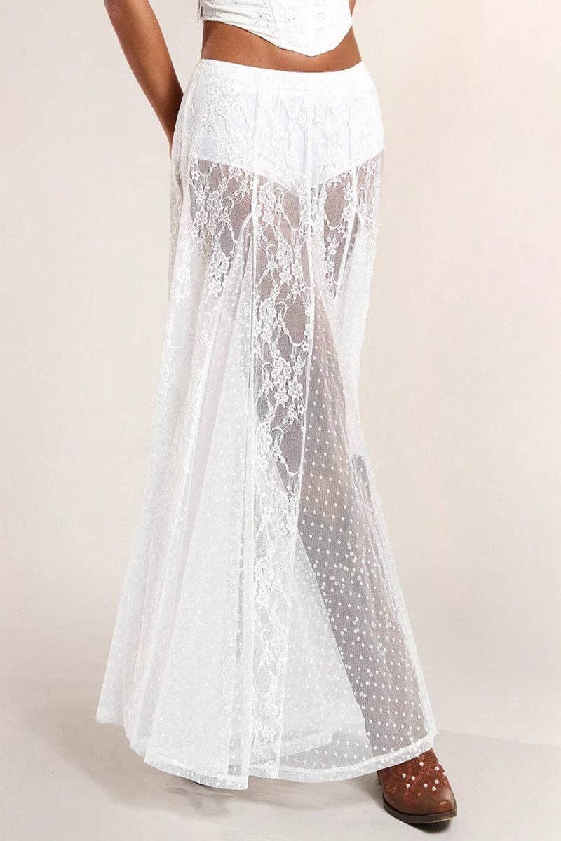 Mccolin - Wholesale Skirt - Women's - Elegant Lace Maxi Skirt3