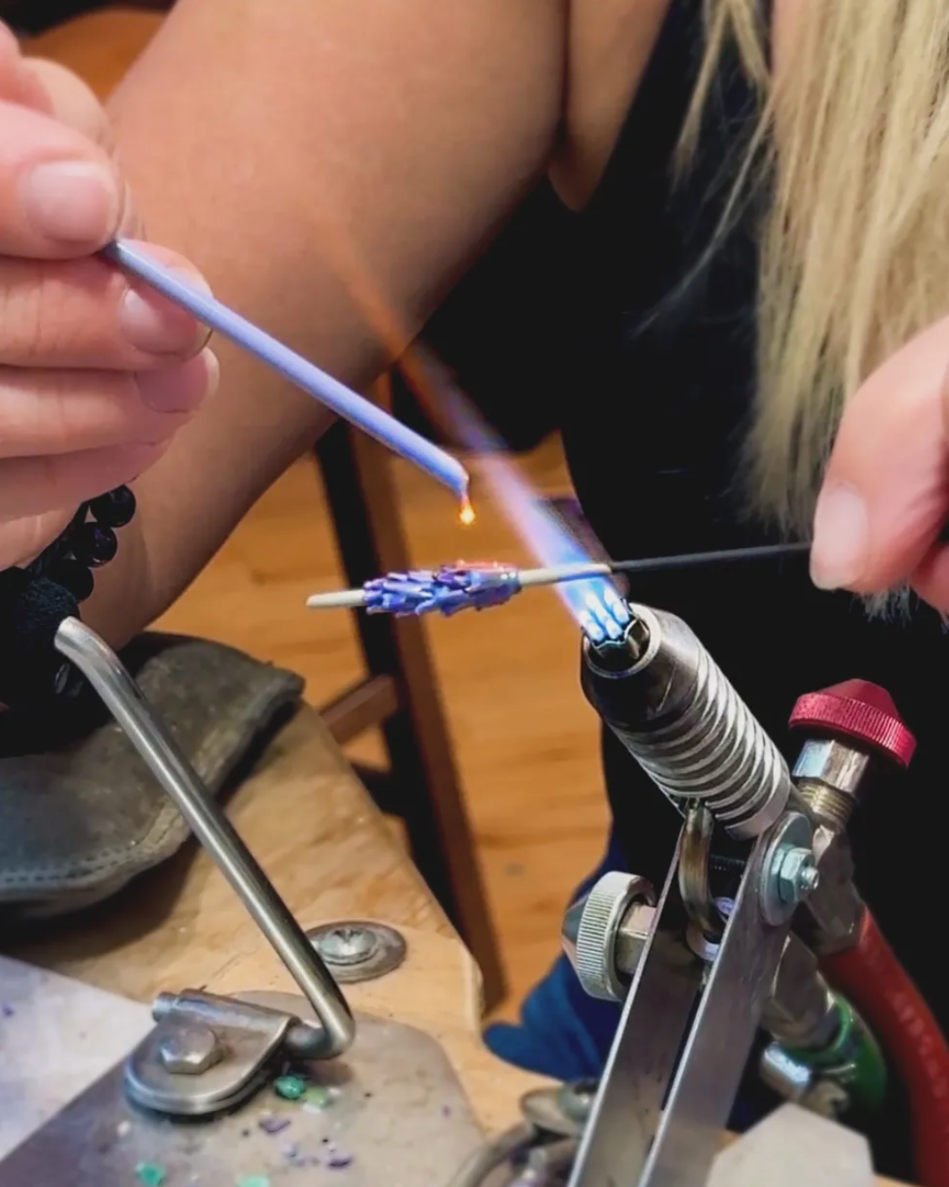 Lavender Beads - Wholesale Pendant/Charm Necklace - Spanish Lavender Glass Bead Pendant 4