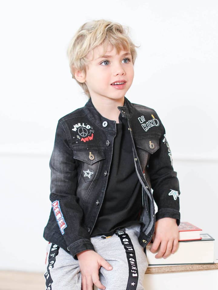 Chaqueta de mezclilla para niños para venta al por mayor de Kinderkind