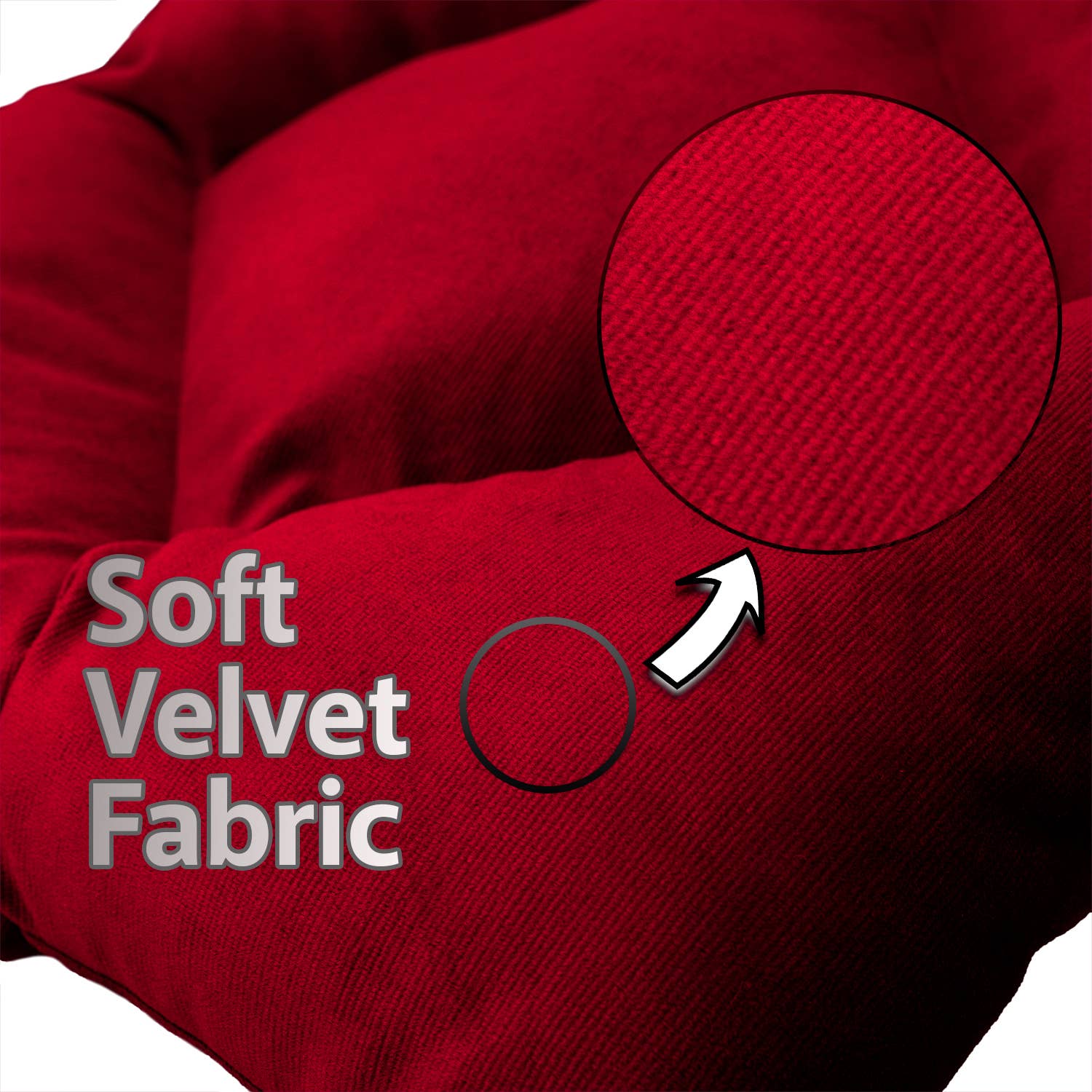 CASASRO - Venta al por mayor Cojines para sillas - CASASRO® Cojines para sillas de comedor | Juego de 4 de 40x40 cm | Tela de terciopelo suave lavable en 9 colores | Cojines con lazos para sujetar49