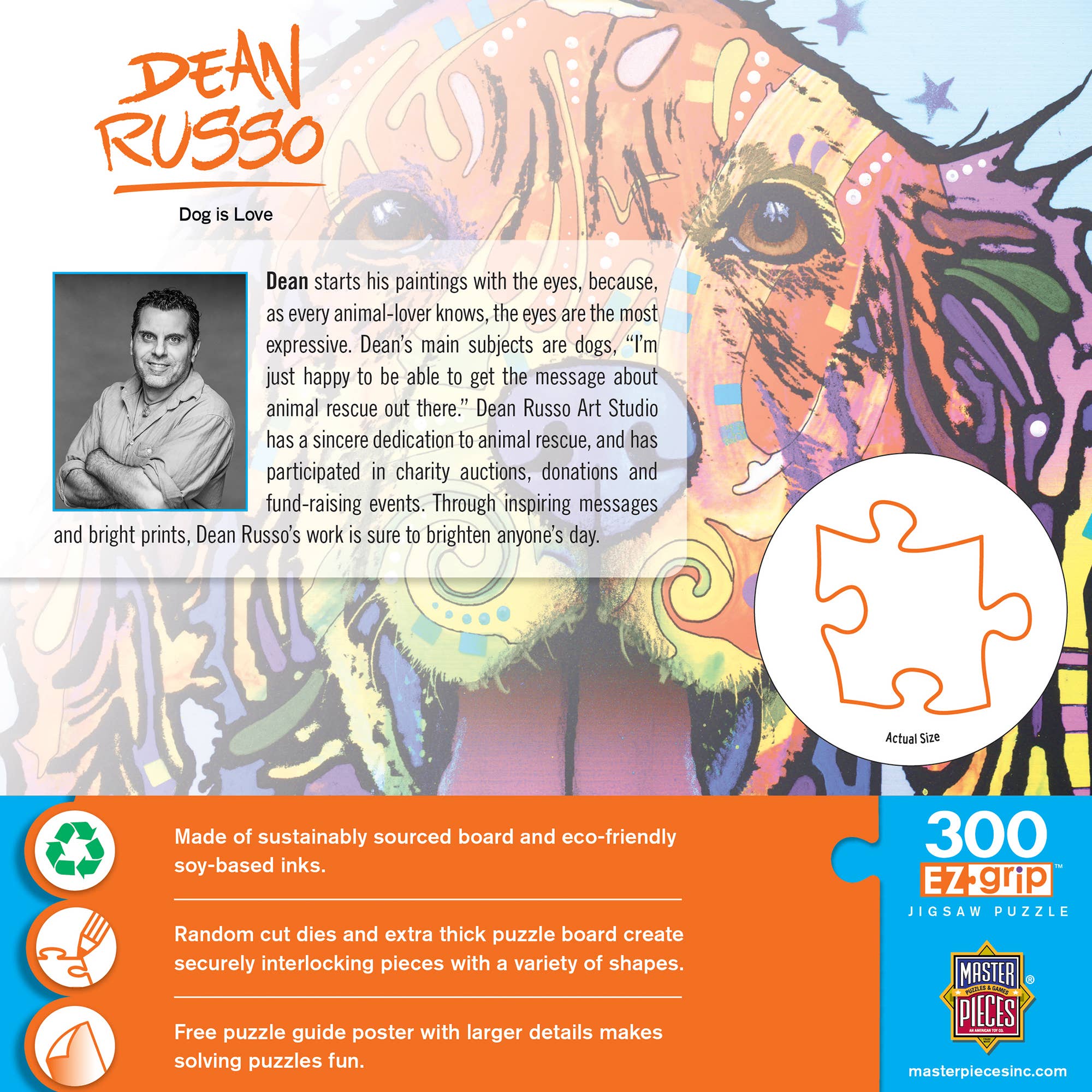 Masterpieces Puzzles - Wholesale Puzzle - Adult - Dean Russo - Dog is Love 300 Piece EZ Grip Puzzle2