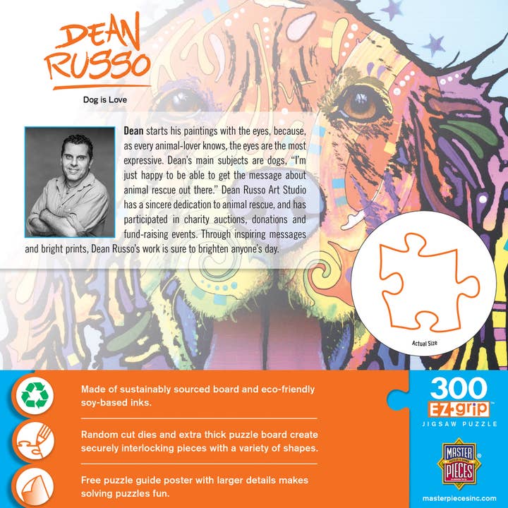 Masterpieces Puzzles - Wholesale Puzzle - Adult - Dean Russo - Dog is Love 300 Piece EZ Grip Puzzle2