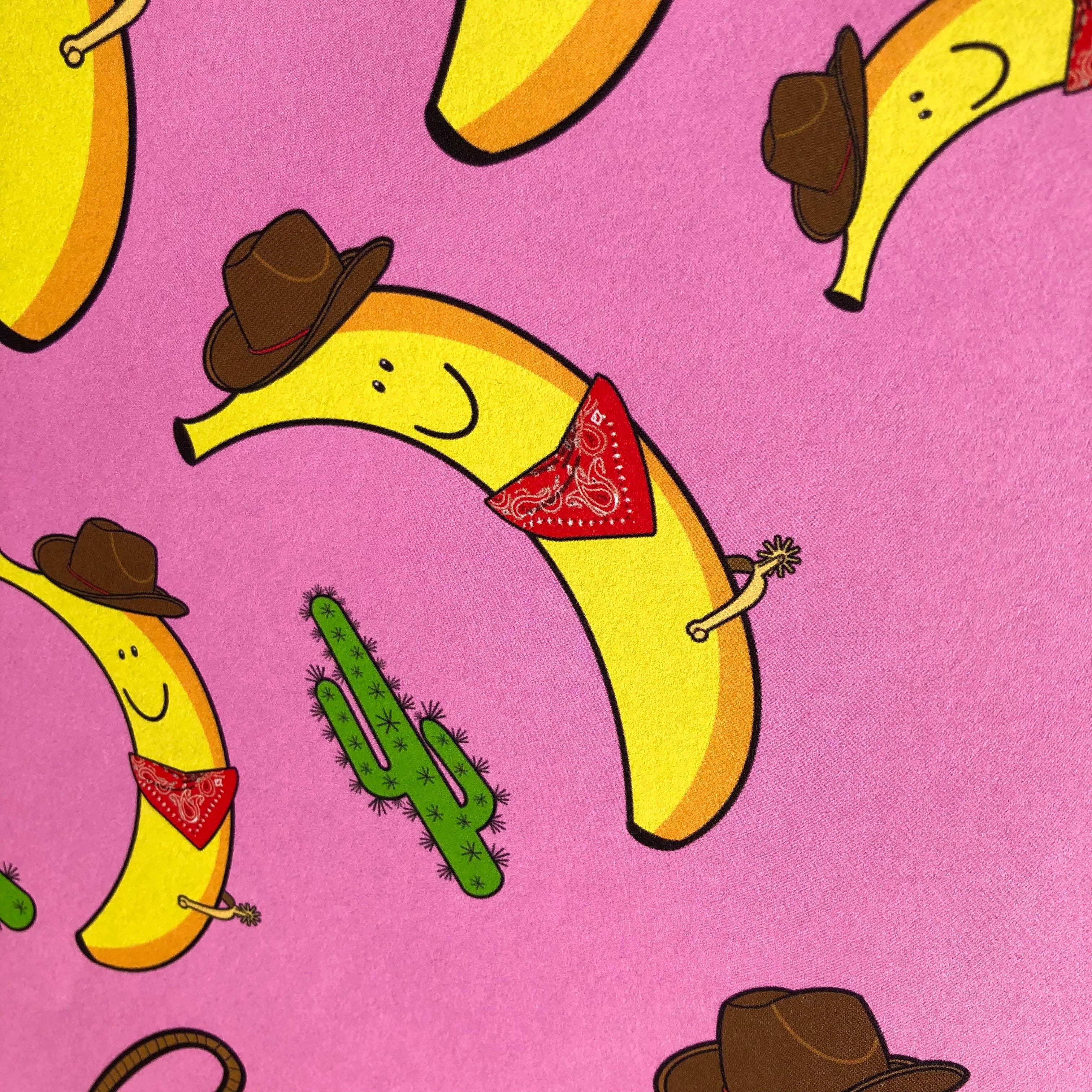 PaintsPylons - Wholesale Flat Wrap - Cowboy Banana Wrapping Paper - 10 Sheets2