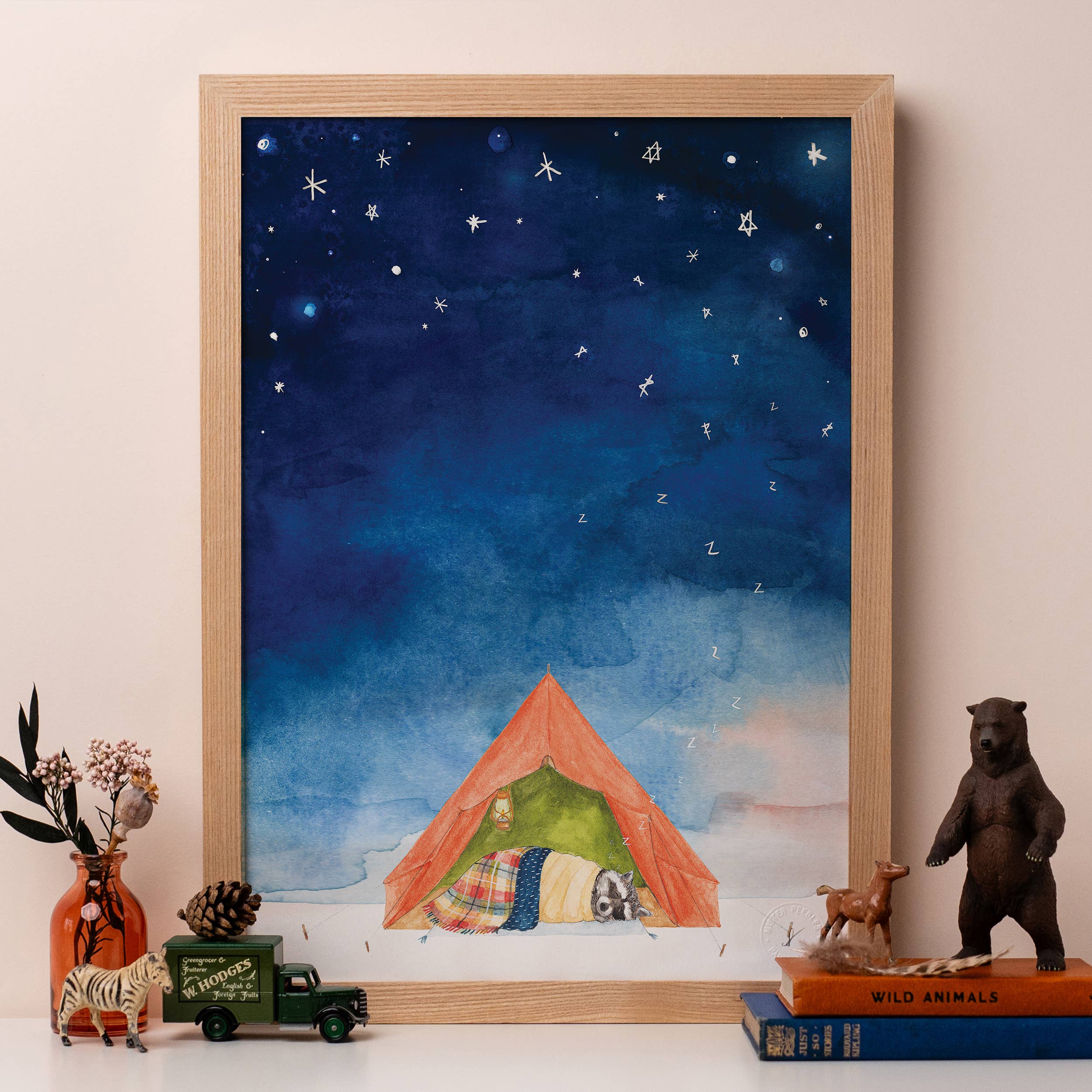 Mister Peebles - Wholesale Art Print - Sleeping Under the Stars Print1