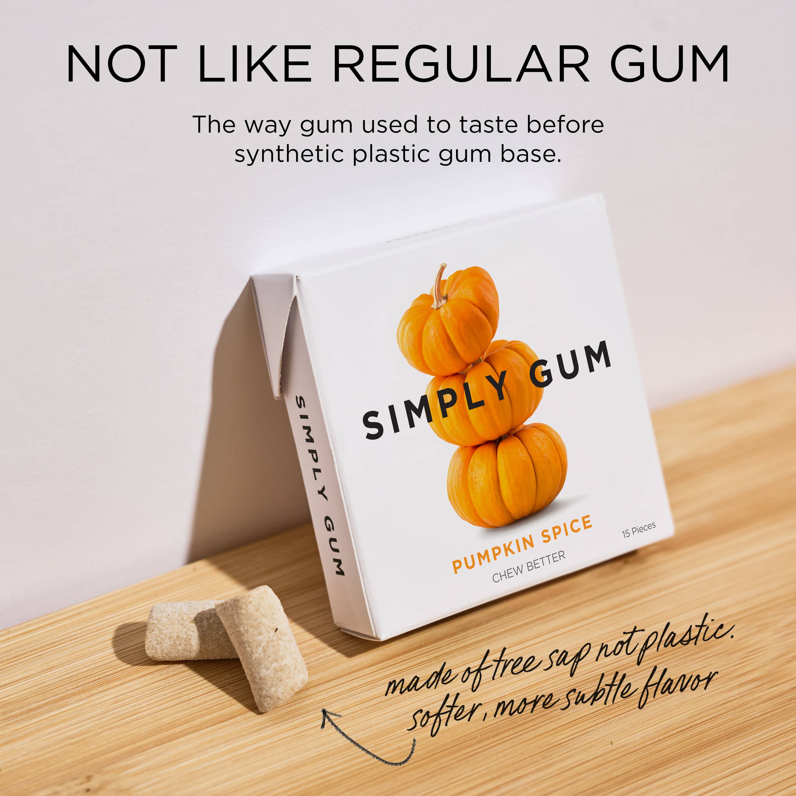 Simply Gum – wholesale Tuggummi – Pumpkin Spice Tuggummi - Naturligt + Plastfritt | 6-pack5