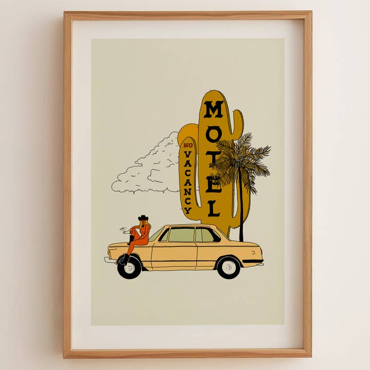Tumbleweed Design Studio - Wholesale Art Print - No Vacancy Vintage Western Art Print 0