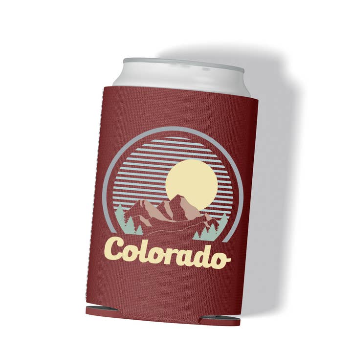 Colorado Sun Mountain Can Koozie for wholesale by Snow Business USA