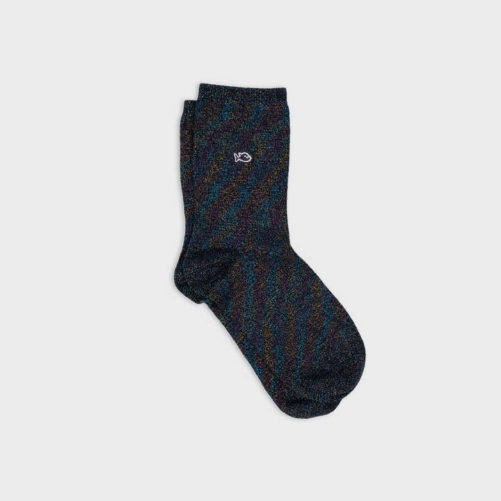 Black multicolored plain glitter socks in combed cotton and other Purchase Wholesale calze divertenti. Free Returns & Net 60 Terms on Faire trending on Faire.