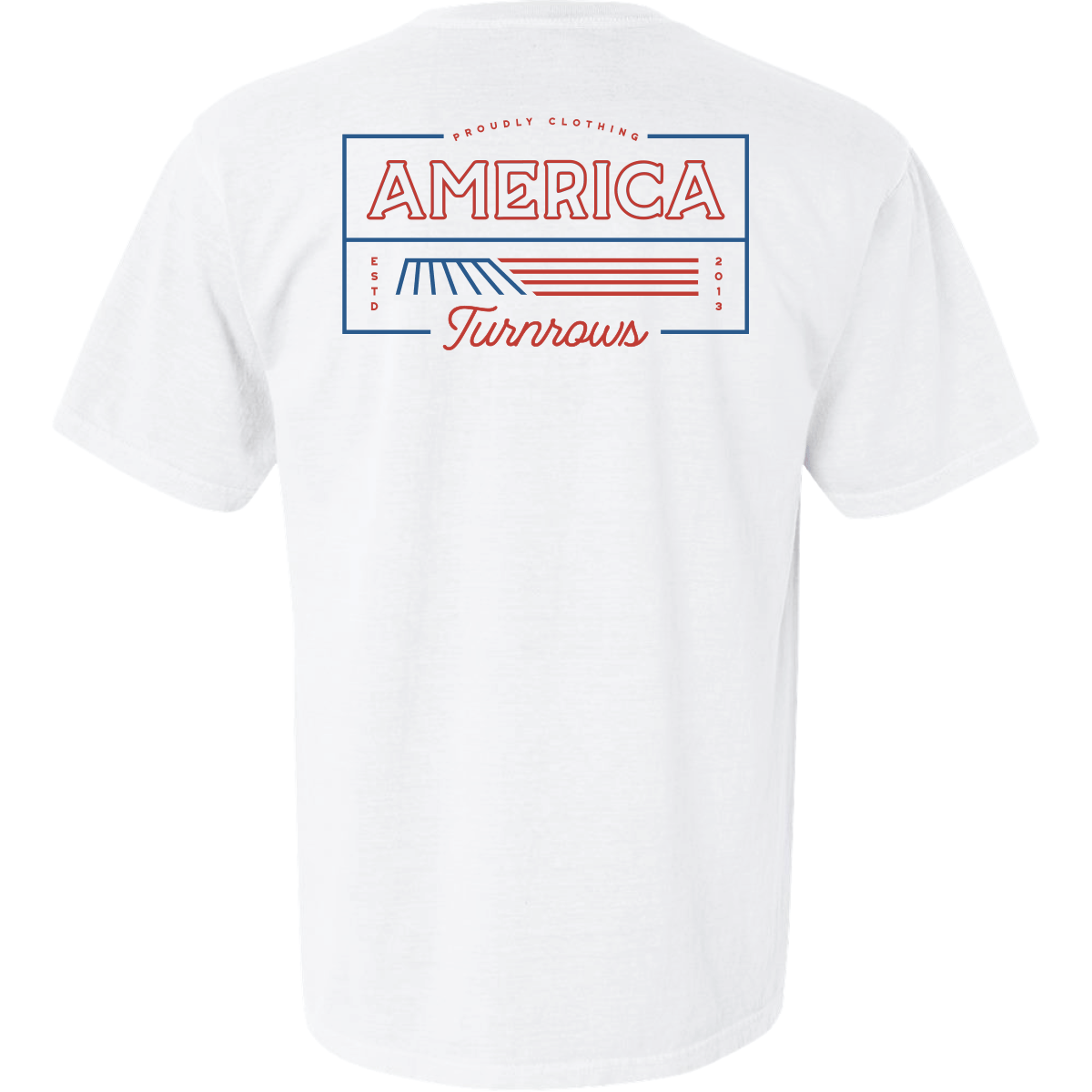 Turnrows Apparel - Wholesale T-shirt met print - Uniseks - Patriottisch Box T-shirt0