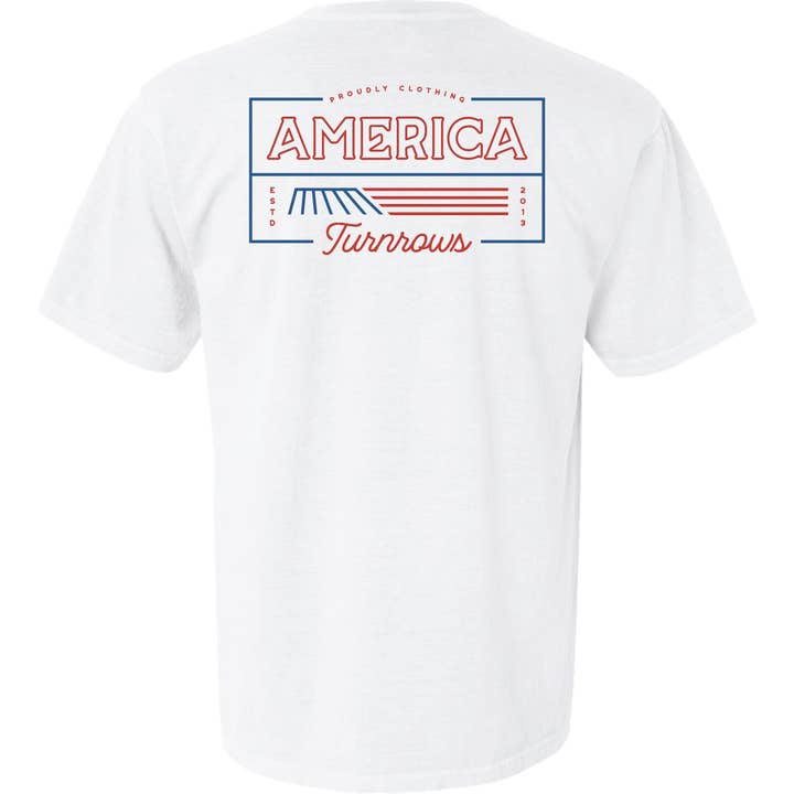 Patriotic Box Tee for wholesale by Turnrows Apparel