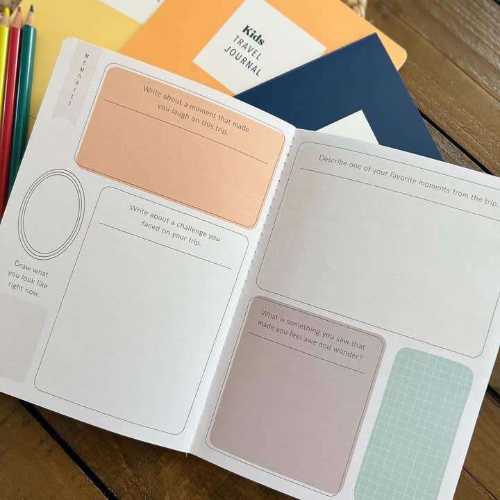 Promptly Journals - Wholesale Journal/Diary - Kids - Kids Travel Journal Adventure Log (4-Pack) - Journal for Kid