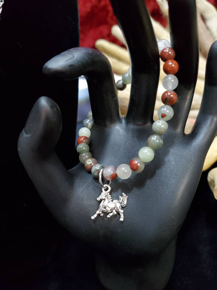 Spirit Animal: Edelsteen Stretch Armband 1pc ~ Display Ready voor wholesale door Nature's Retreat