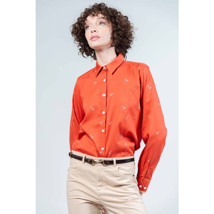 Layla Rust Grouse Luxury Cotton Satin Shirt With Lycra and other Purchase Wholesale cotton lycra fabric. Free Returns & Net 60 Terms on Faire trending on Faire.
