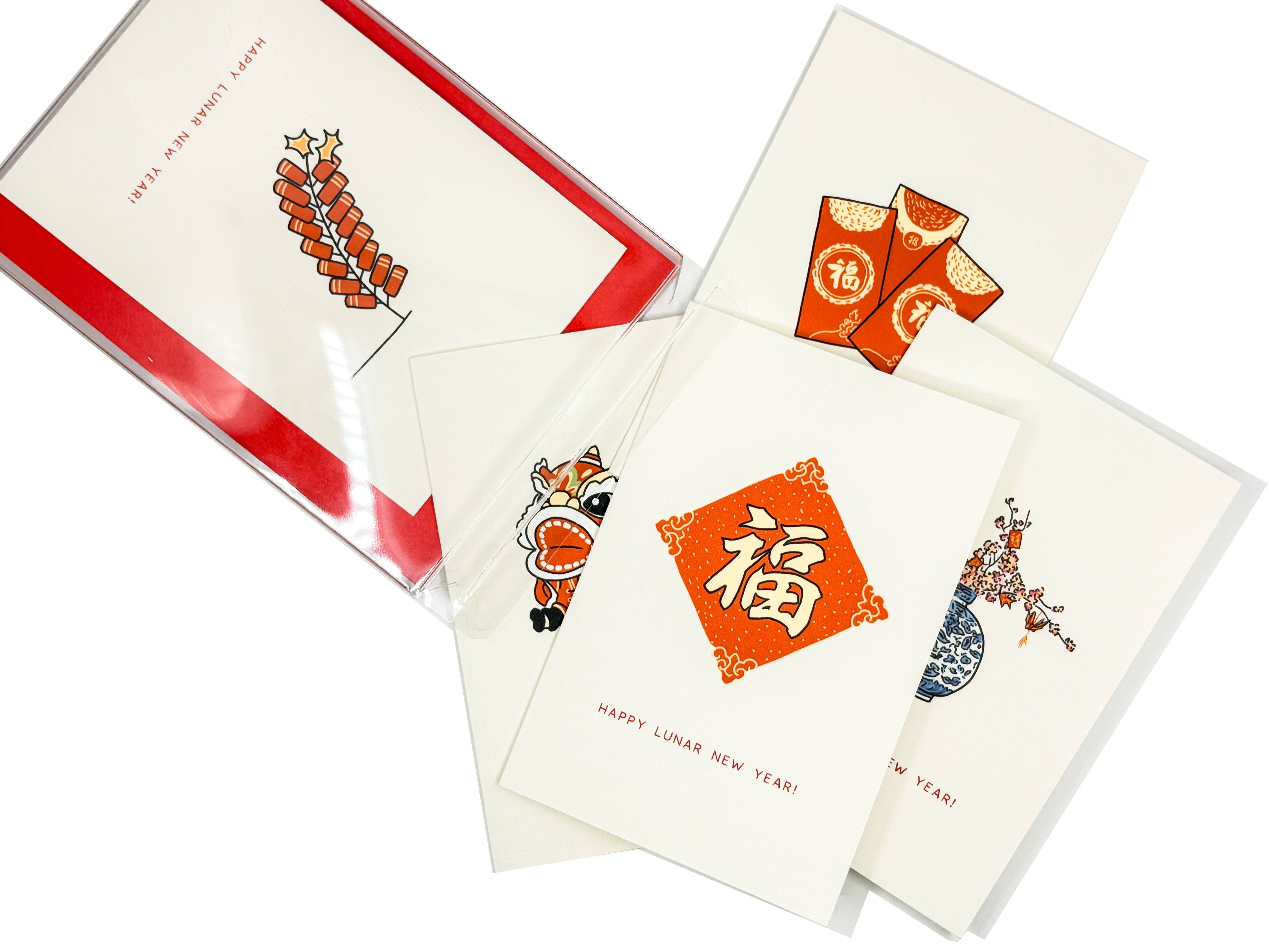 Zhi Wen Design - Wholesale Everyday Greeting Card - Lunar New Year Traditions Variety Box Set of 51