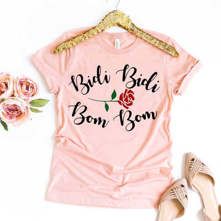 Printliss – wholesale Screen printed t-shirt – Women′s – Bidi Bidi Bom Bom T-shirt - Bella Canvas
