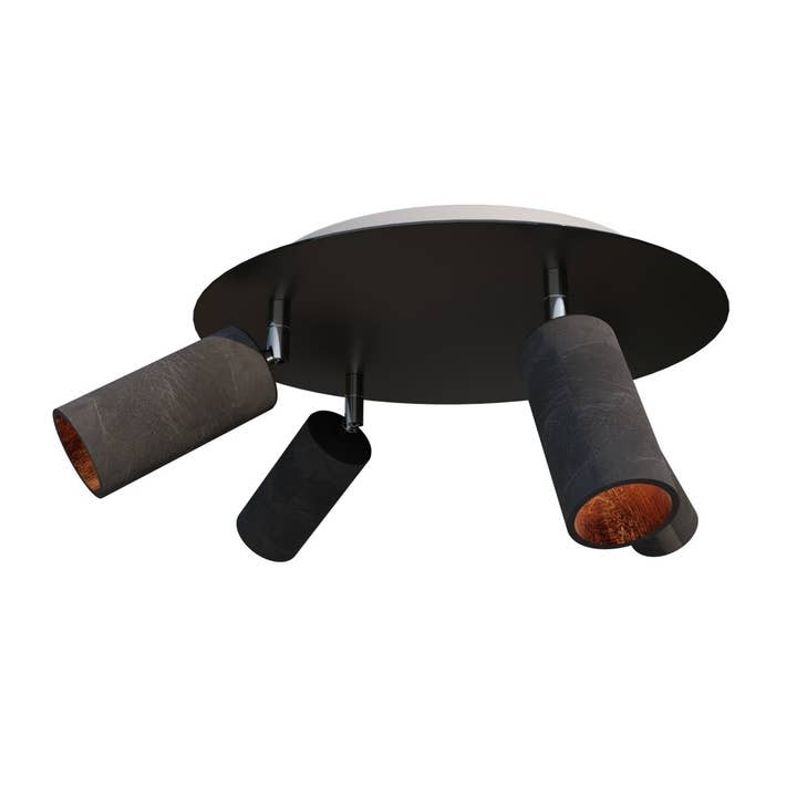 Plafonnier Betoniq « Donoma » 4 flammes cuivré noir pour la vente par TIVENDIS