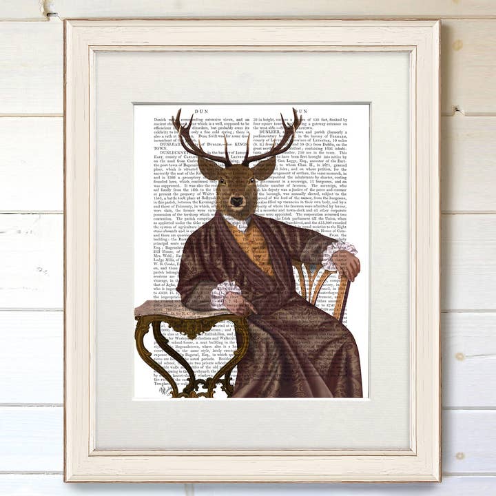 FabFunky Ltd - Wholesale Art Print - Illustrious Deer Book Print / Art Print / Wall Art1