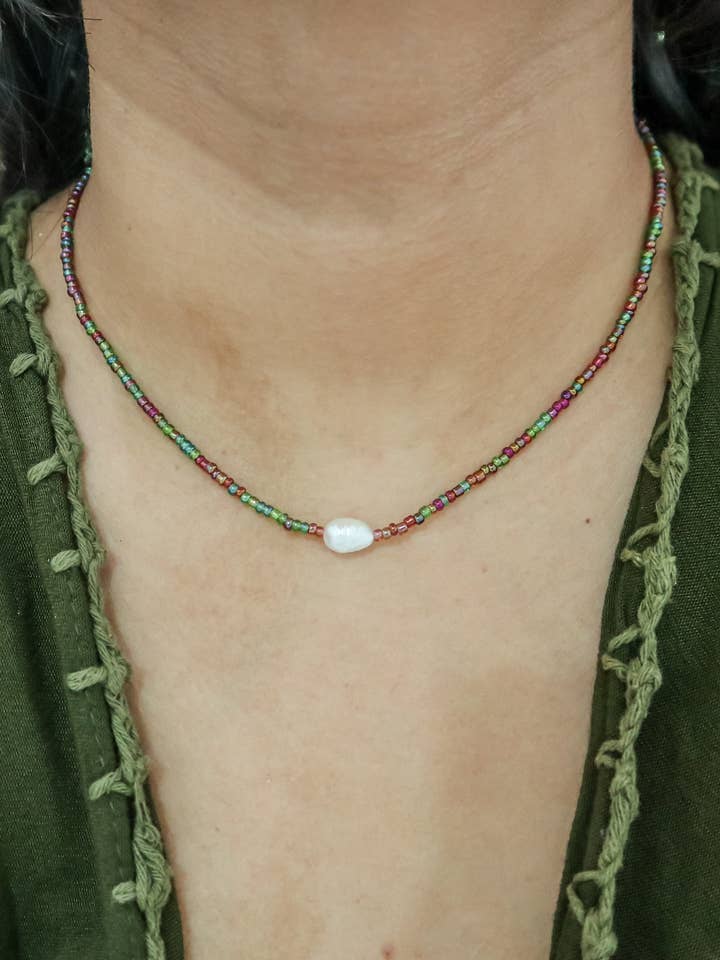 Pandawa Necklace, Pearl Dainty Necklace for wholesale by Bali Soul