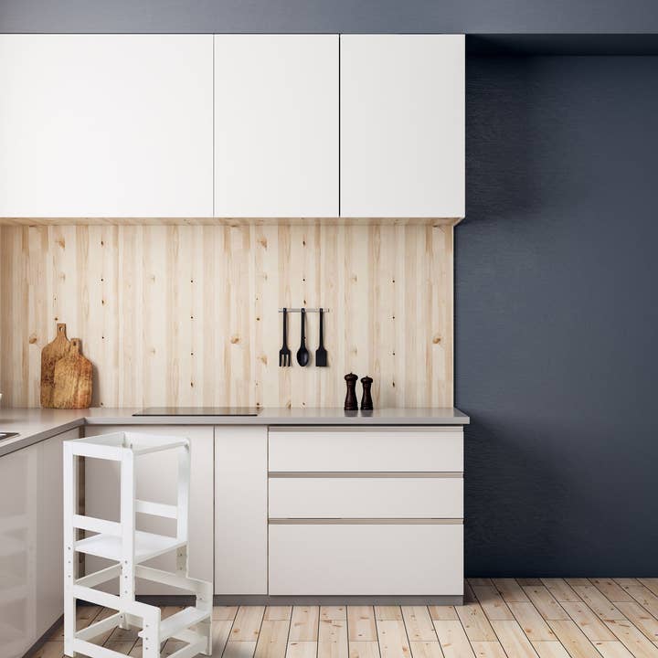 roba kids - Venta al por mayor Sillas - Niños - Torre de aprendizaje blanca ROBA, banco escalón seguro para niños4