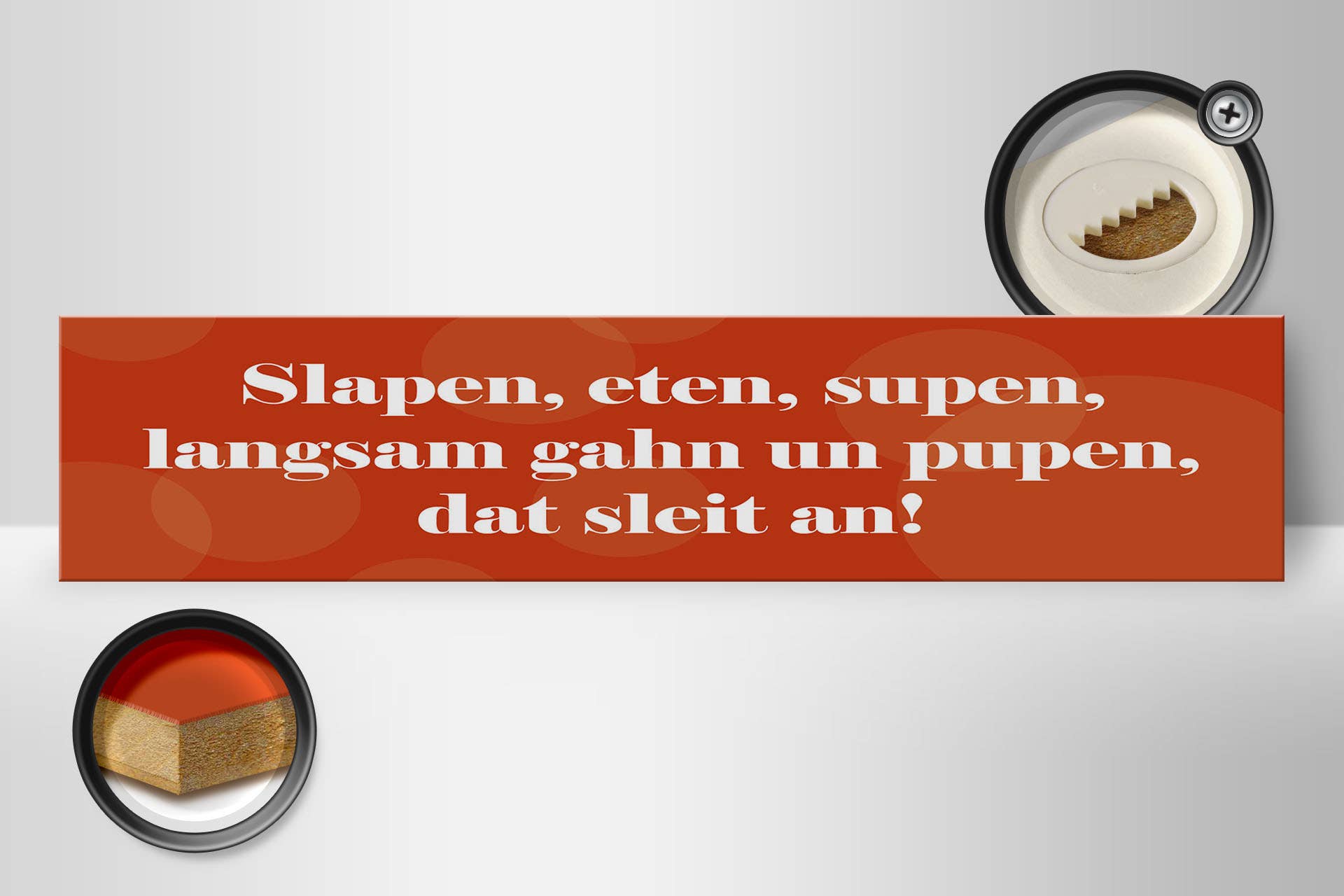 Femer - Wholesale Sign - Wooden sign 46x10 cm Sleep, sip slowly yawn and fart1