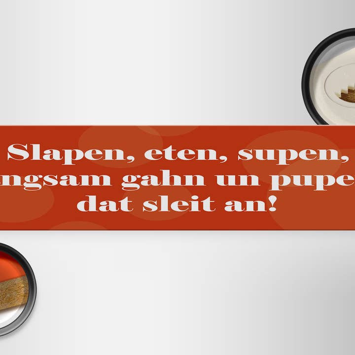 Femer - Wholesale Sign - Wooden sign 46x10 cm Sleep, sip slowly yawn and fart1