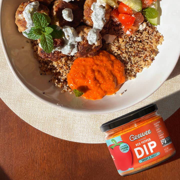Growee Foods – wholesale Dip – Red Pepper Dip, Sauce, Spread, Plant-based,12 OZ4