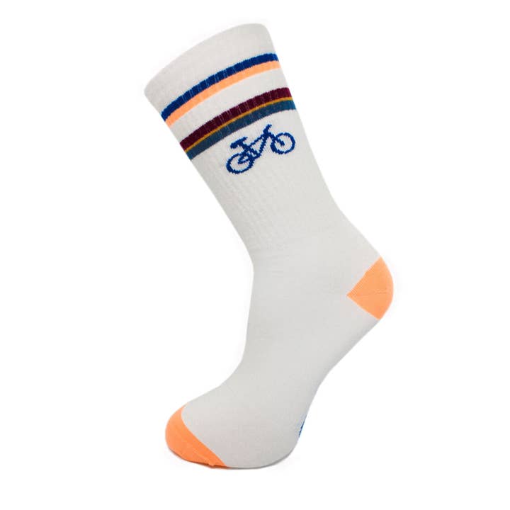 Bikes Crew bamboo socks Blue for wholesale by Slopes&Town