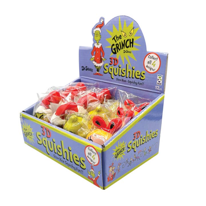 Geddes - Wholesale Squishy Toy - Kids & Baby - GRINCH 3D SLOW RISE TOY 12/DSP