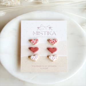 Valentines Day Earrings, Valentines Day, Heart Earrings, Heart Cookie  Earrings, Cute, Valentine, Heart, Cookie, Earrings 