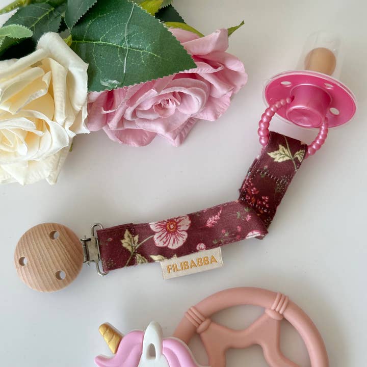 CMC Gold - Wholesale Pacifier clip – Baby - Filibabba Fabric Dummy Clips (Velcro Closure)9