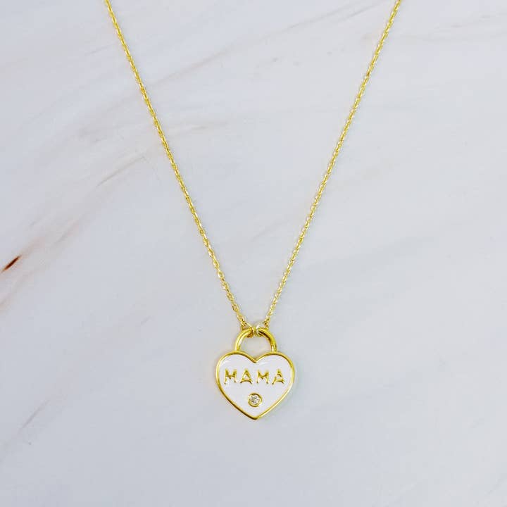 Ellison+Young - Wholesale Pendant/Charm Necklace - Pastel Locket Mama Necklace