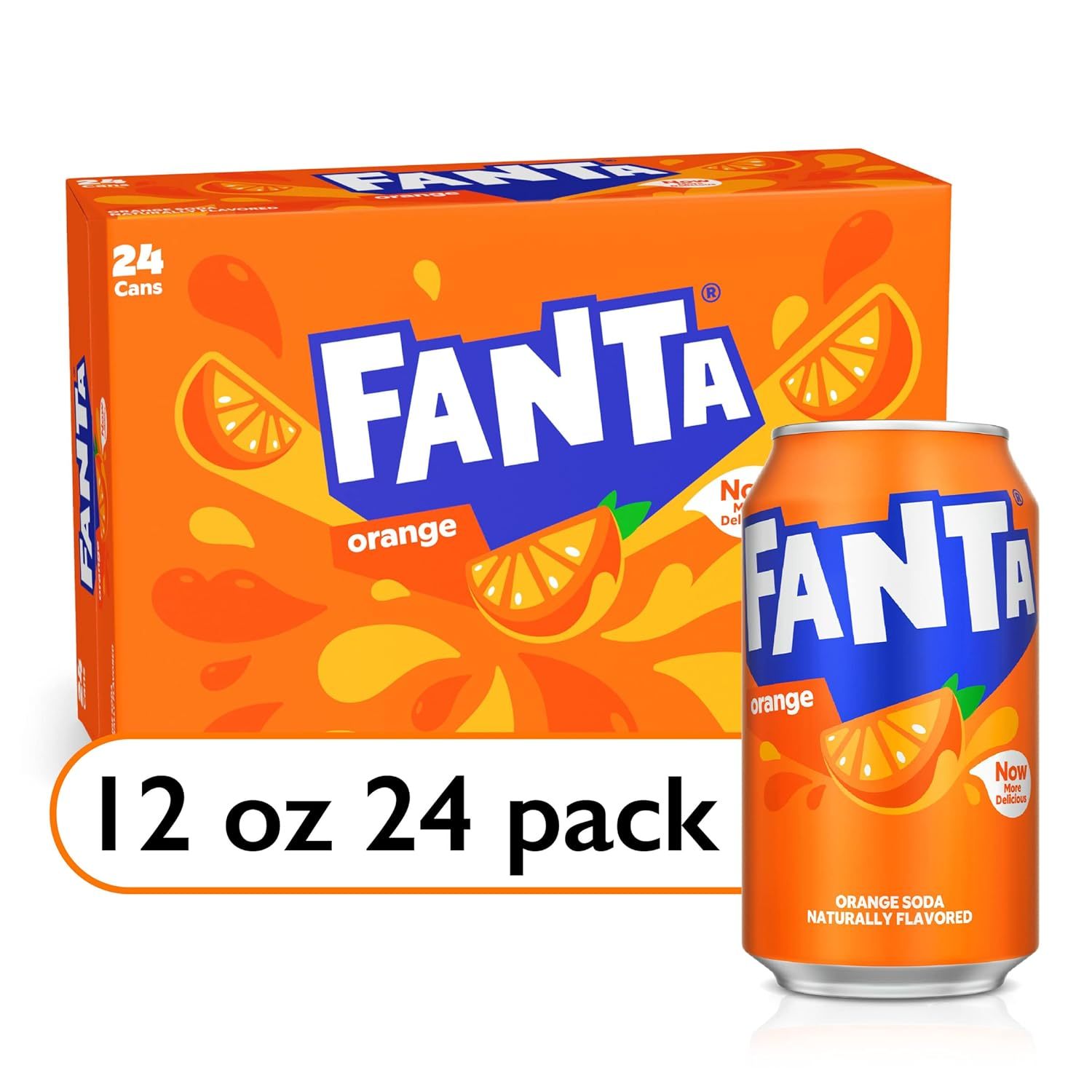 EcoQuality - Wholesale Soda/Carbonated Drink - 12oz Fanta Orange Soda Cans Pack of 24 Fruity Soft Drink for All Occasions1