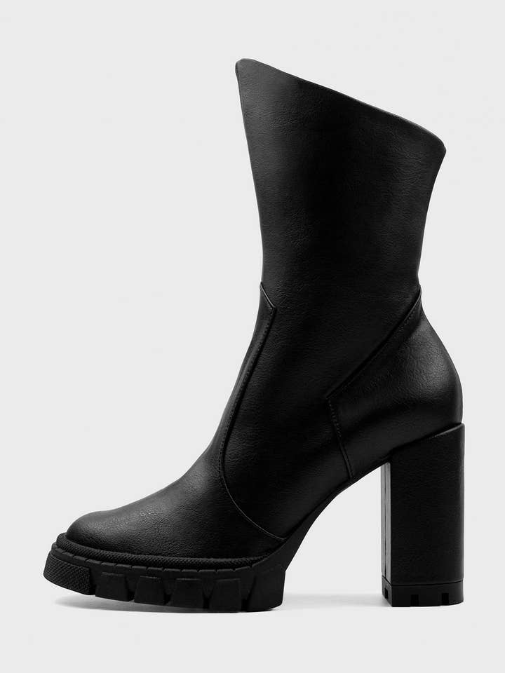 Ritual Boots Black Vegea Leather Ankle Boots for wholesale by Bohema Clothing