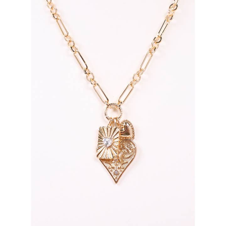 Caroline Hill - Wholesale Pendant/Charm Necklace - Rambeau Charms Necklace GOLD