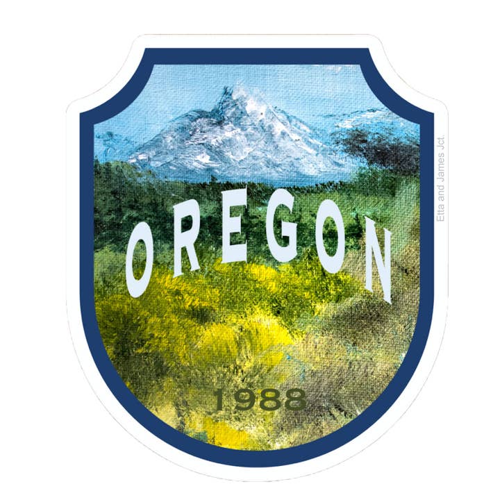 Mt. Charity | Bend Sticker for wholesale by Etta and James Junction