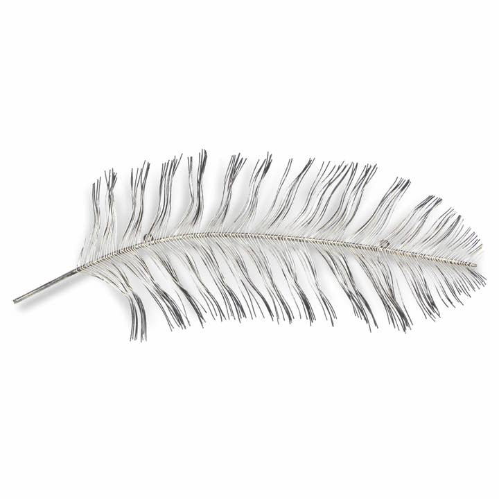 HomeRoots - Vente Décoration murale - Décoration murale en plumes de paon en métal noir et argent