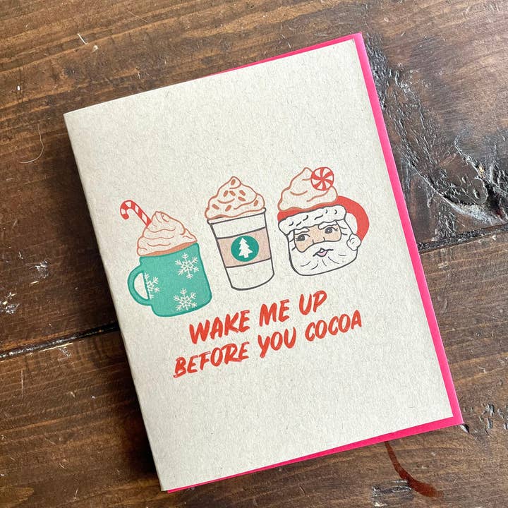 Papermain - Venta al por mayor Tarjetas de Navidad - Tarjeta de Navidad de chocolate caliente Before You Cocoa3