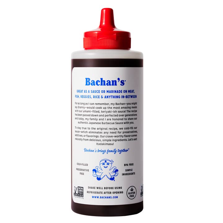 Bachan's - Wholesale BBQ Sauce - Gluten-Free Japanese Barbecue Sauce, 17oz
