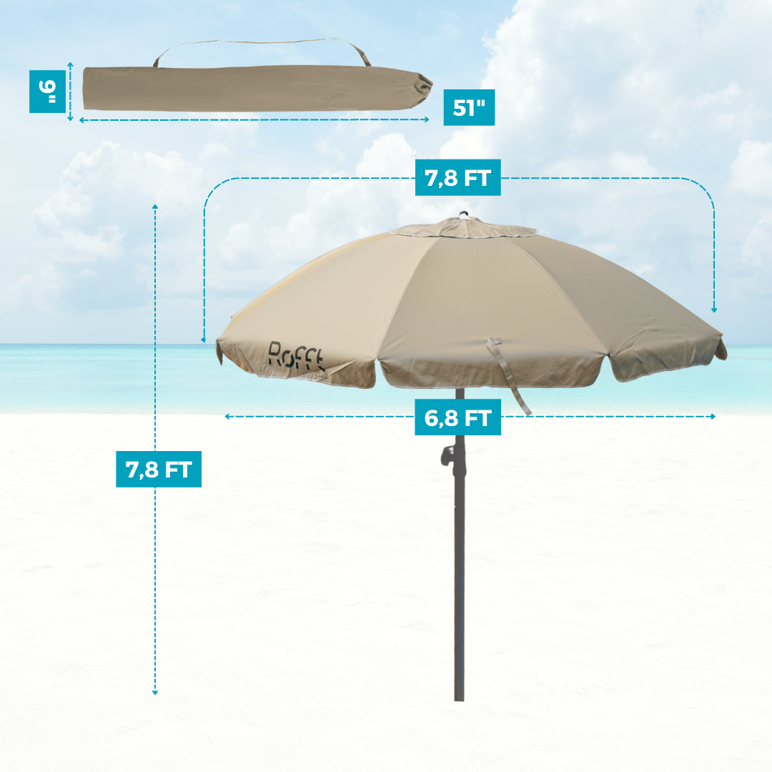ROFFT USA LLC - Wholesale Beach Umbrella - ROFFT 7.8 Ft Beach Umbrella heavy duty Steel and Aluminum Po3
