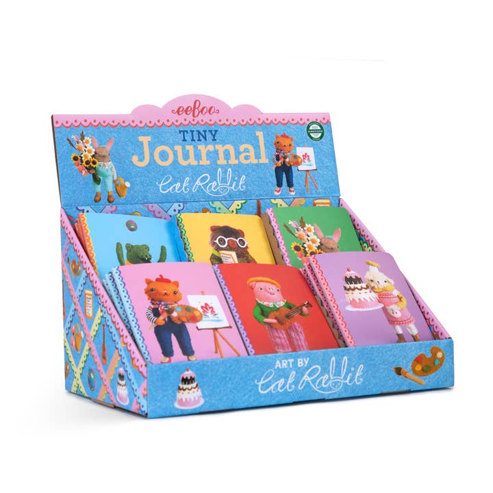 eeBoo - Wholesale Journal/Diary - Kids - Cat Rabbit Tiny Journal Assortment
