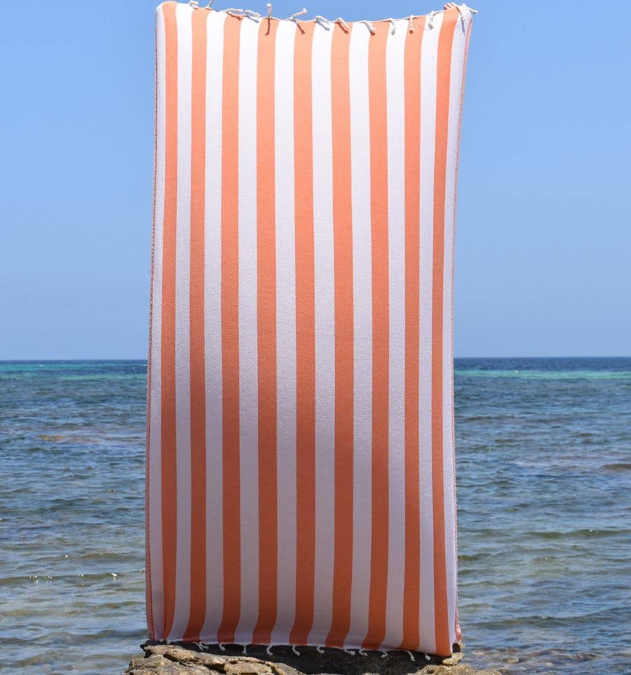Fouta Tunisia - Vendita all'ingrosso Telo mare - Fouta Alaska con righe verticali eleganti20