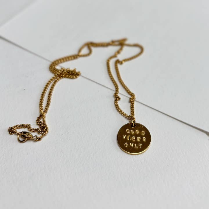 MARLAH - Wholesale Pendant/Charm Necklace - Good Vibes Only Necklace2