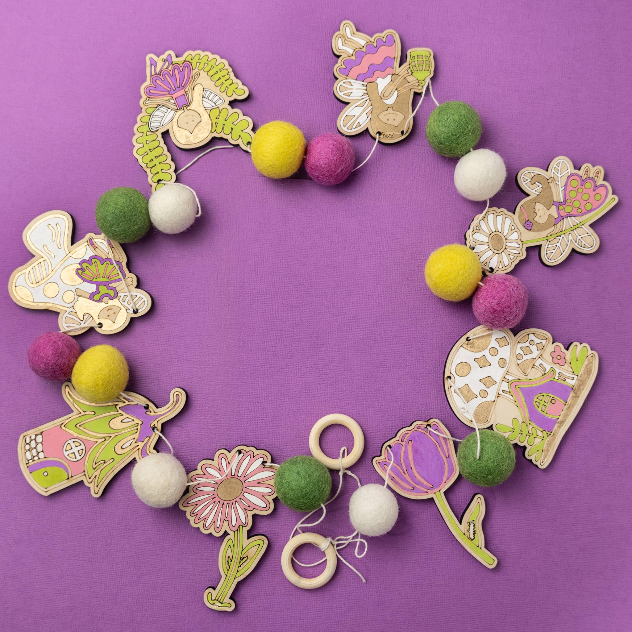 The Woodsy Craft Co. - Wholesale DIY Craft Kit - DIY Craft Kit - Fairy Garden Garland Kit1