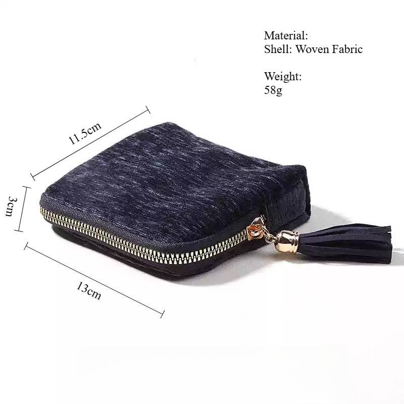 alberalkirk - Wholesale Jewelry Box/Organizer - Fringe Zipper Jewelry Organizer Fabric S5P39312