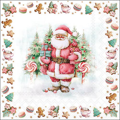 Lunch Napkin - Santa Sweets for wholesale by Elegant Gifts