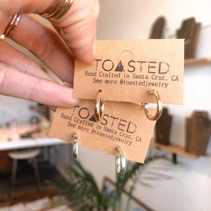 Toasted Jewelry - Wholesale Huggie Earrings - Mini Huggies