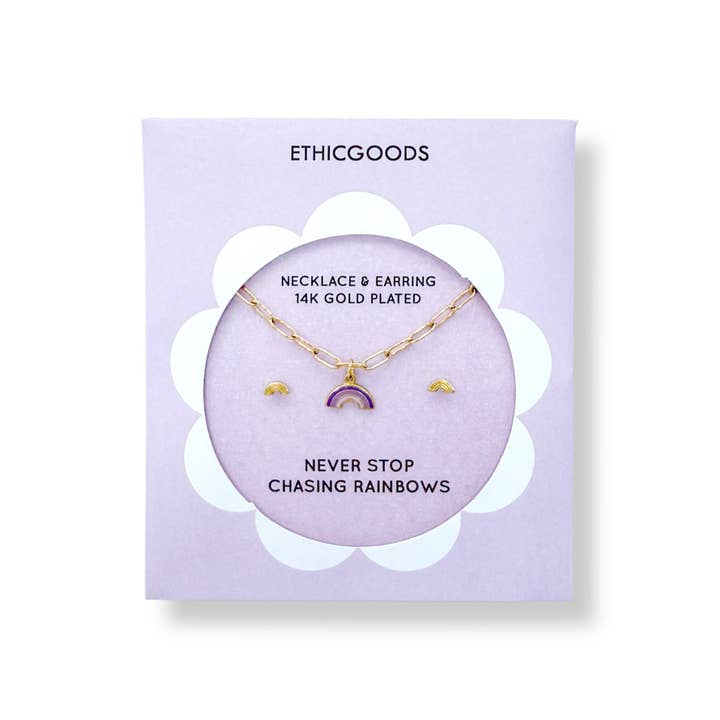 RAINBOWS | Kids Necklace & Earrings Set for wholesale by ETHICGOODS